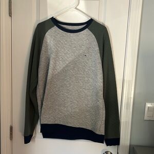 Vineyard Vines Men's Gray and Green Sweater